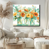 Painting by numbers 3 beautiful bouquets of flowers